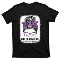 Wife of a Warrior Purple Ribbon Testicular Cancer Awareness T-Shirt