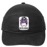 Wife of a Warrior Purple Ribbon Testicular Cancer Awareness 7-Panel Snapback Hat