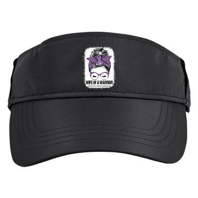 Wife of a Warrior Purple Ribbon Testicular Cancer Awareness Adult Drive Performance Visor