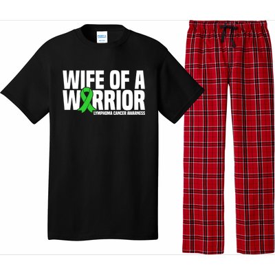 Wife Of A Warrior Green Ribbon Lymphoma Cancer Awareness Gift Pajama Set