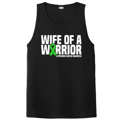 Wife Of A Warrior Green Ribbon Lymphoma Cancer Awareness Gift PosiCharge Competitor Tank