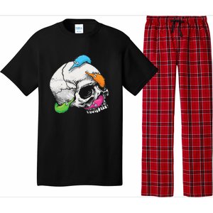 Worms On A String On A Skull Pajama Set