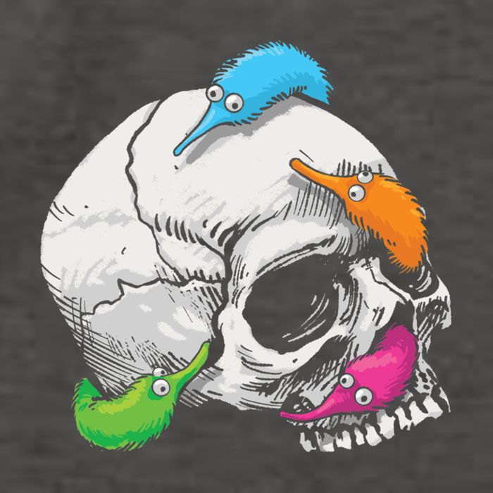 Worms On A String On A Skull Vector Backpack