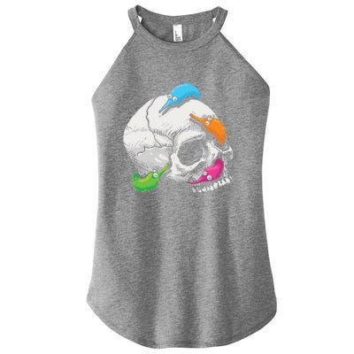 Worms On A String On A Skull Women’s Perfect Tri Rocker Tank