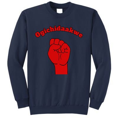 Warrior Ogichidaakwe Anishinaabe Ojibwe Chippewa Language Sweatshirt