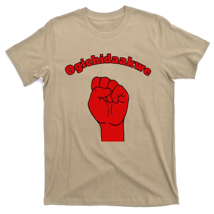 Warrior Ogichidaakwe Anishinaabe Ojibwe Chippewa Language T-Shirt