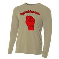 Warrior Ogichidaakwe Anishinaabe Ojibwe Chippewa Language Cooling Performance Long Sleeve Crew