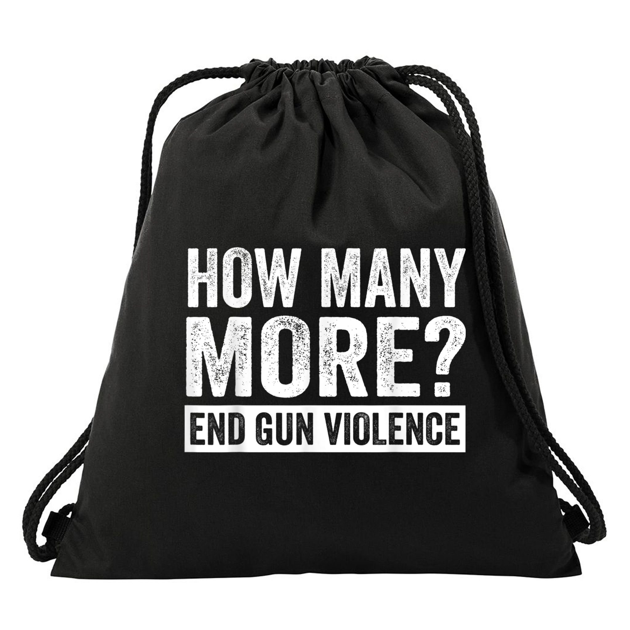 Wear Orange Anti Gun How Many More? End Gun Violence Drawstring Bag