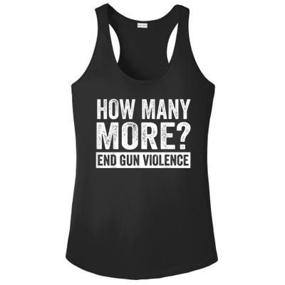 Wear Orange Anti Gun How Many More? End Gun Violence Ladies PosiCharge Competitor Racerback Tank