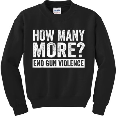 Wear Orange Anti Gun How Many More? End Gun Violence Kids Sweatshirt