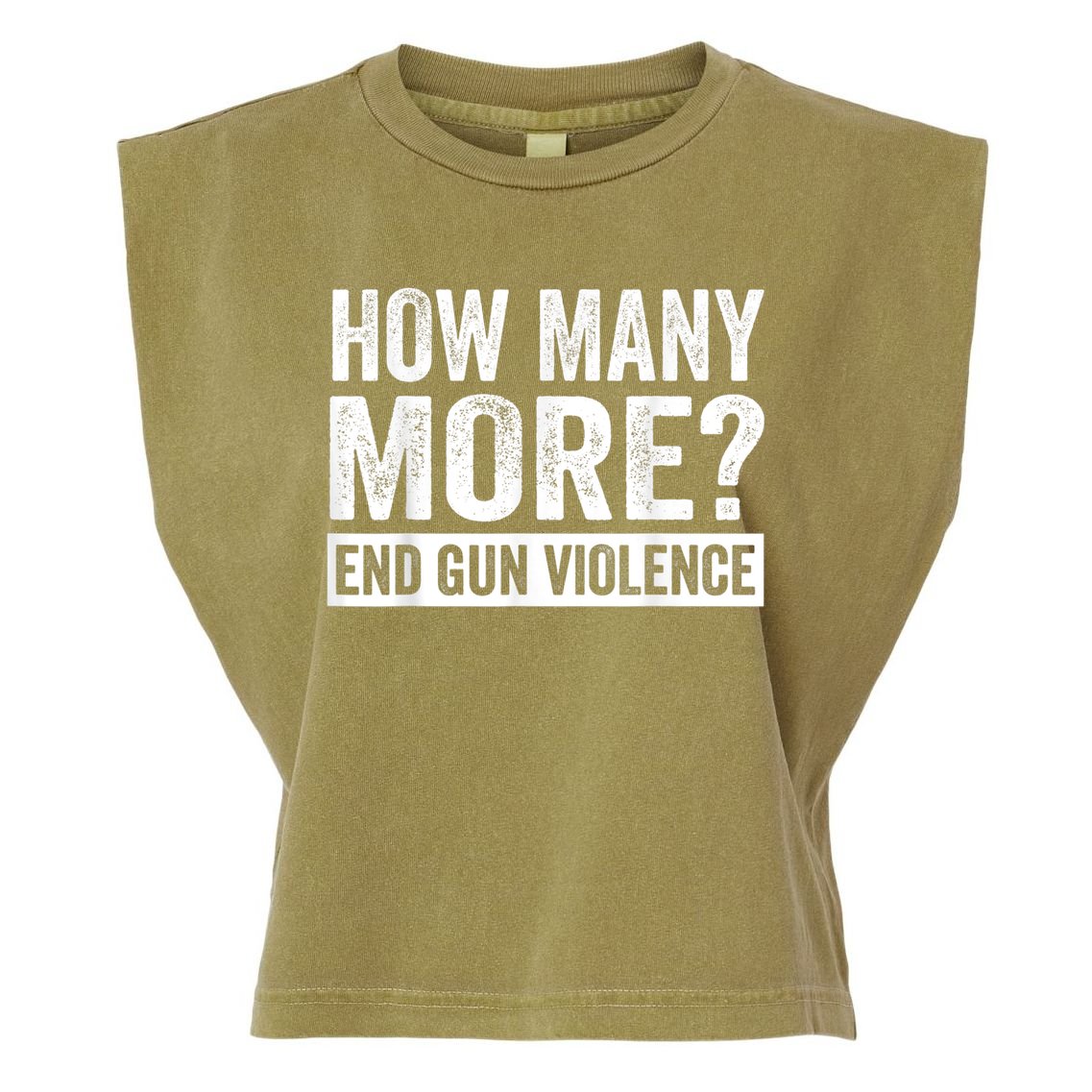 Wear Orange Anti Gun How Many More? End Gun Violence Garment-Dyed Women's Muscle Tee
