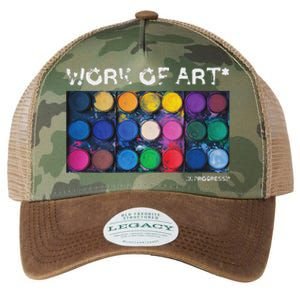 Work Of Art In Progress Perfect Artist Gift Legacy Tie Dye Trucker Hat