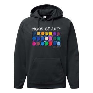 Work Of Art In Progress Perfect Artist Gift Performance Fleece Hoodie