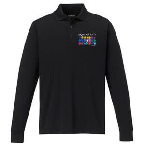 Work Of Art In Progress Perfect Artist Gift Performance Long Sleeve Polo