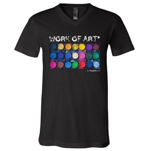 Work Of Art In Progress Perfect Artist Gift V-Neck T-Shirt