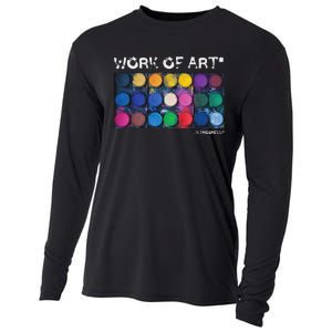 Work Of Art In Progress Perfect Artist Gift Cooling Performance Long Sleeve Crew