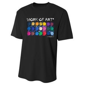 Work Of Art In Progress Perfect Artist Gift Performance Sprint T-Shirt