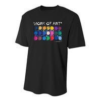 Work Of Art In Progress Perfect Artist Gift Youth Performance Sprint T-Shirt