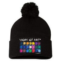 Work Of Art In Progress Perfect Artist Gift Pom Pom 12in Knit Beanie