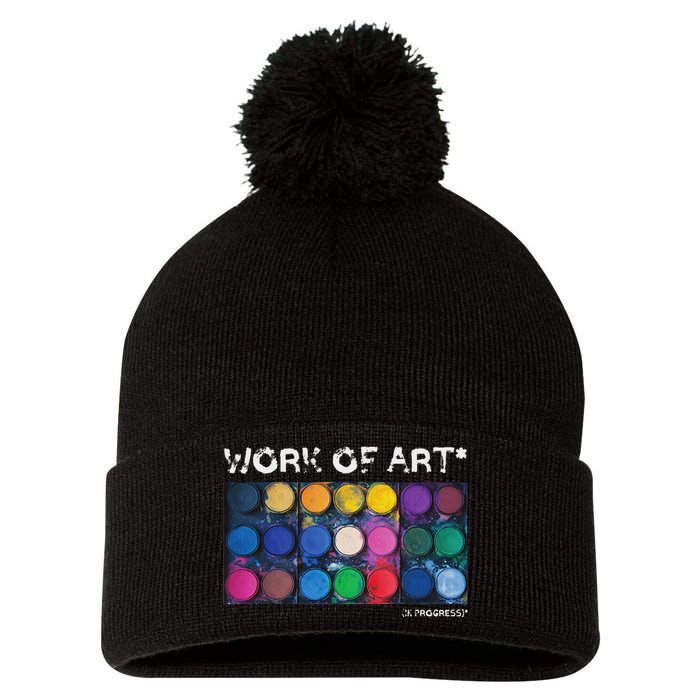 Work Of Art In Progress Perfect Artist Gift Pom Pom 12in Knit Beanie