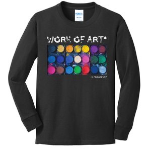 Work Of Art In Progress Perfect Artist Gift Kids Long Sleeve Shirt