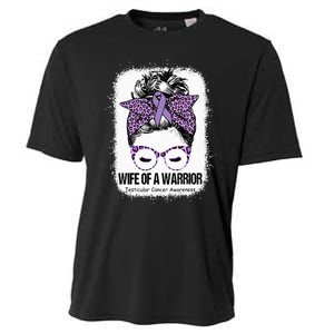 Wife Of A Warrior Purple Ribbon Testicular Cancer Awareness Cooling Performance Crew T-Shirt