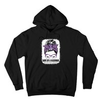 Wife Of A Warrior Purple Ribbon Testicular Cancer Awareness Hoodie