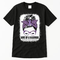 Wife Of A Warrior Purple Ribbon Testicular Cancer Awareness Tall T-Shirt