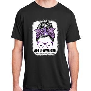 Wife Of A Warrior Purple Ribbon Testicular Cancer Awareness Adult ChromaSoft Performance T-Shirt