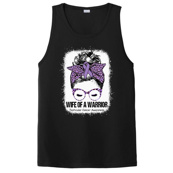 Wife Of A Warrior Purple Ribbon Testicular Cancer Awareness PosiCharge Competitor Tank