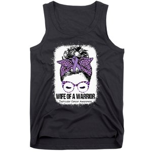 Wife Of A Warrior Purple Ribbon Testicular Cancer Awareness Tank Top