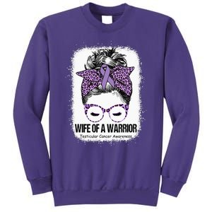 Wife of a Warrior Purple Ribbon Testicular Cancer Awareness Sweatshirt