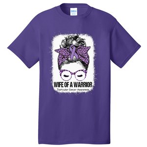 Wife of a Warrior Purple Ribbon Testicular Cancer Awareness Tall T-Shirt