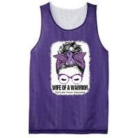 Wife of a Warrior Purple Ribbon Testicular Cancer Awareness Mesh Reversible Basketball Jersey Tank