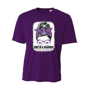 Wife of a Warrior Purple Ribbon Testicular Cancer Awareness Performance Sprint T-Shirt