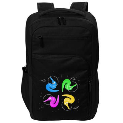 Worms On A String In The Space Impact Tech Backpack