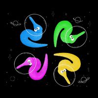 Worms On A String In The Space 16 in Basic Backpack