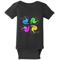 Worms On A String In The Space Baby Bodysuit