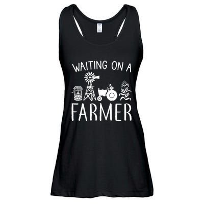 Waiting On A Farmer Funny Farming Gift Ladies Essential Flowy Tank