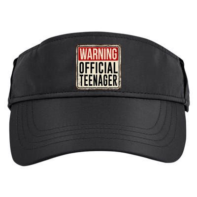 Warning Officially A Teenager Adult Drive Performance Visor