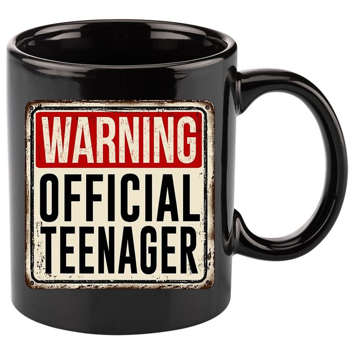Warning Officially A Teenager 11oz C Handle Ceramic Mug