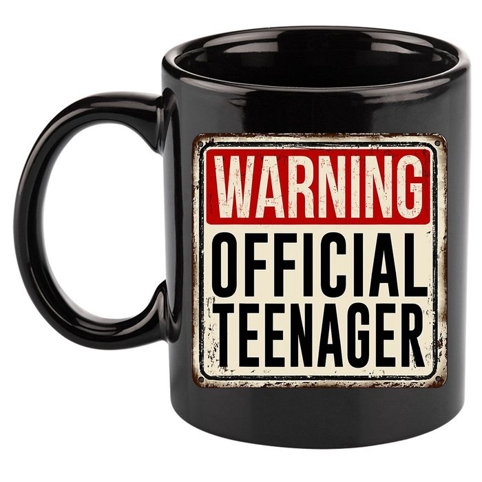 Warning Officially A Teenager 11oz C Handle Ceramic Mug