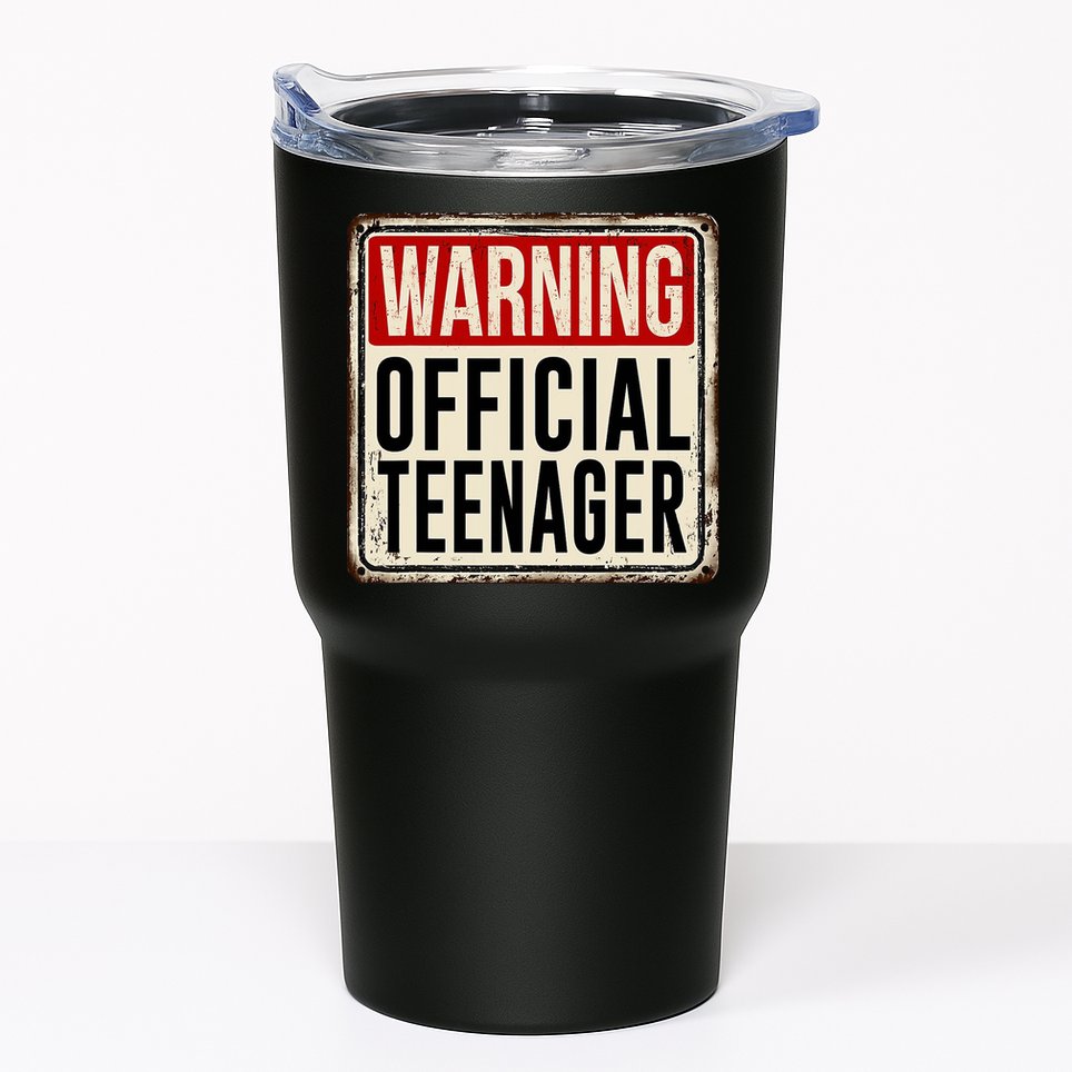 Warning Officially A Teenager Tumbler