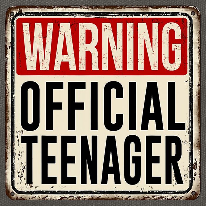 Warning Officially A Teenager Cotton Canvas Backpack