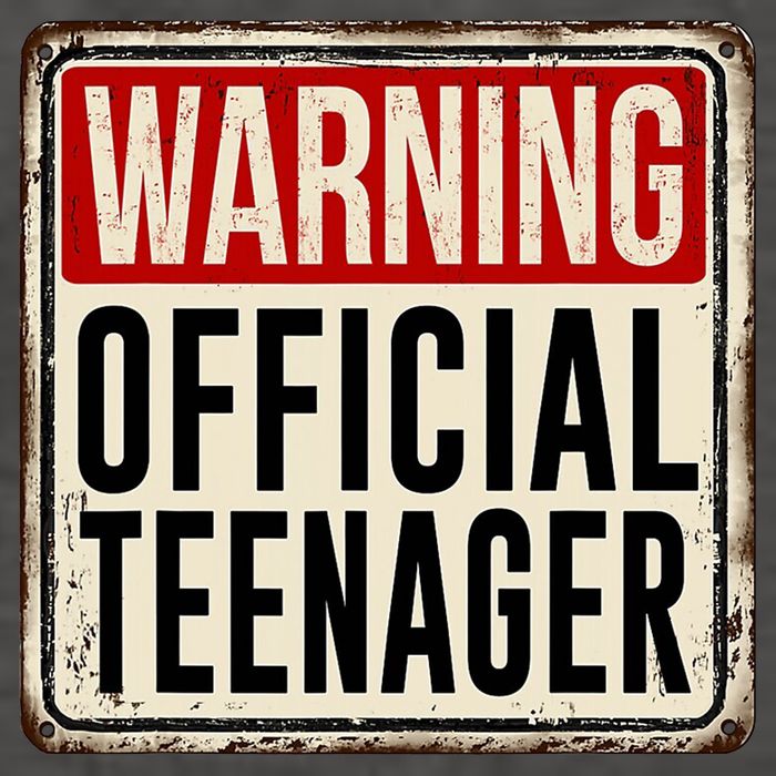 Warning Officially A Teenager Vector Backpack