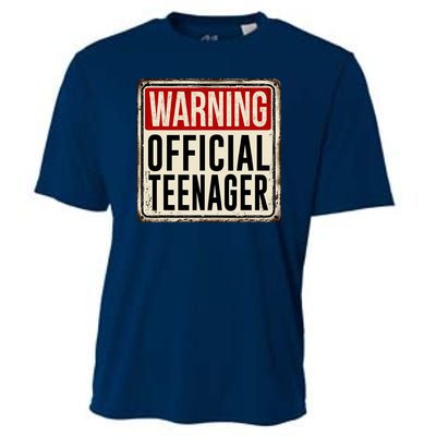 Warning Officially A Teenager Cooling Performance Crew T-Shirt