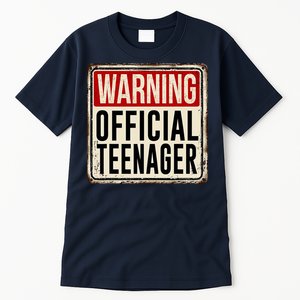 Warning Officially A Teenager Tall T-Shirt