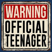 Warning Officially A Teenager Button