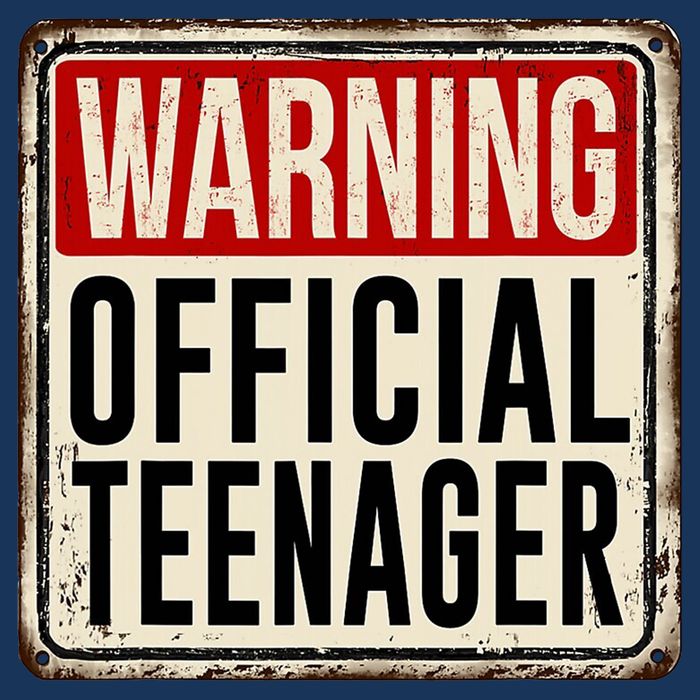 Warning Officially A Teenager Button
