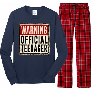 Warning Officially A Teenager Long Sleeve Pajama Set